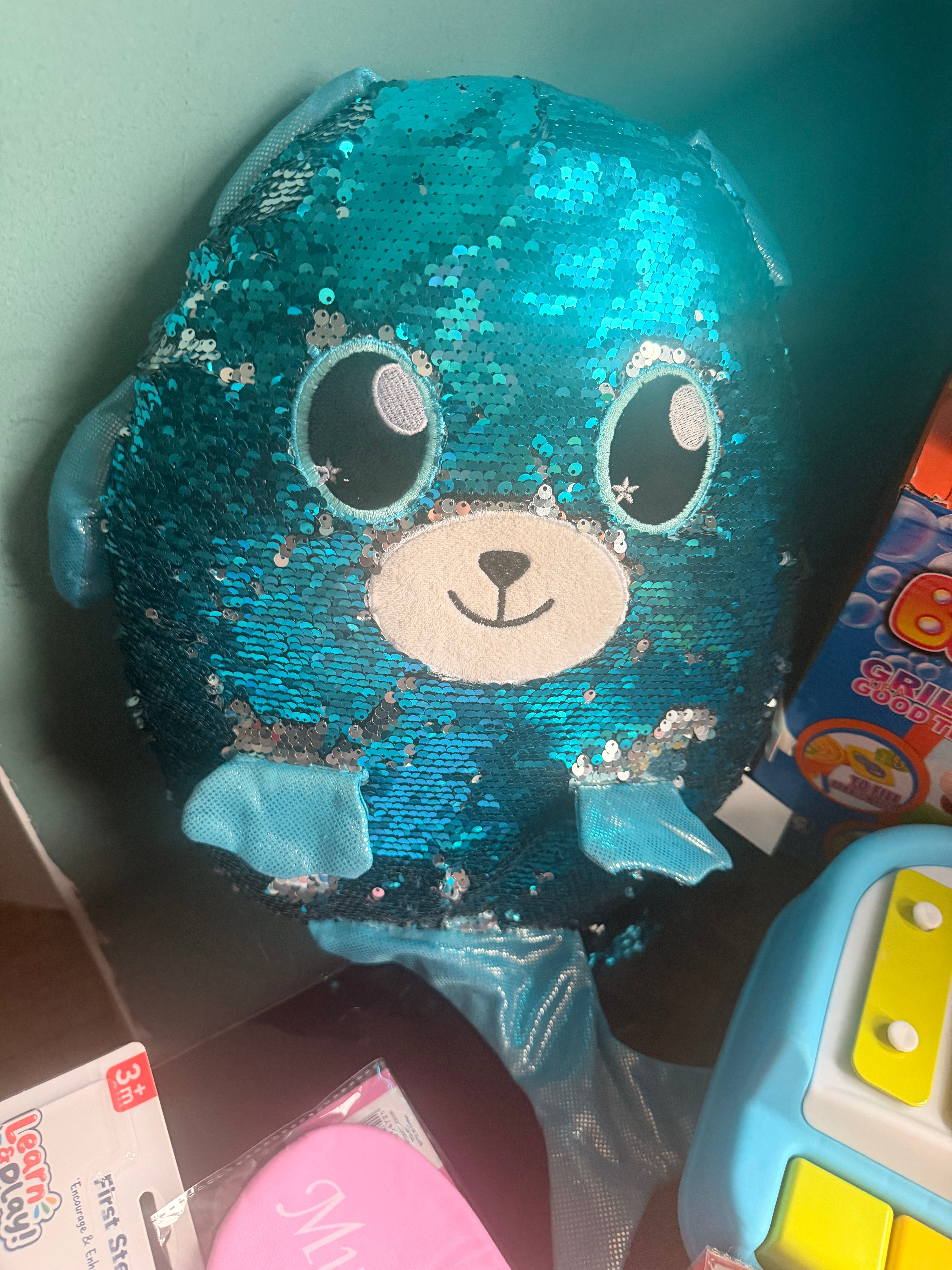 Sequin soft toy